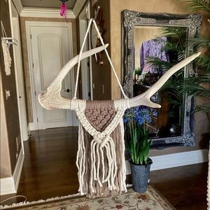 Handmade Macrame Wall Hanging Backdrop Crochet Art